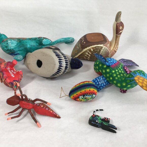 Lot of Mexican Folk Art Alebrijes, Huichol Beaded and Tonola New and Vintage. Pl - Picture 6 of 15